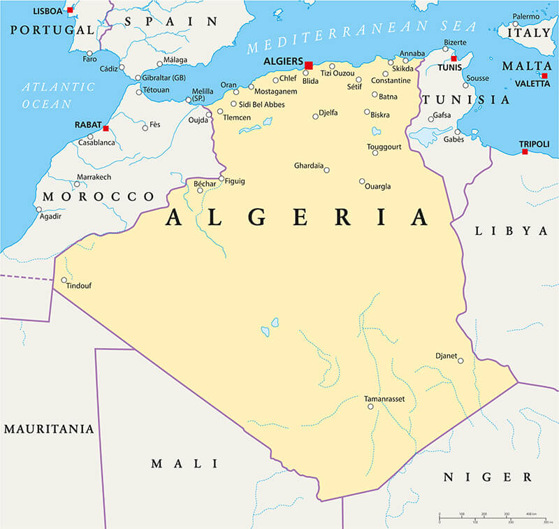 algeria map 800