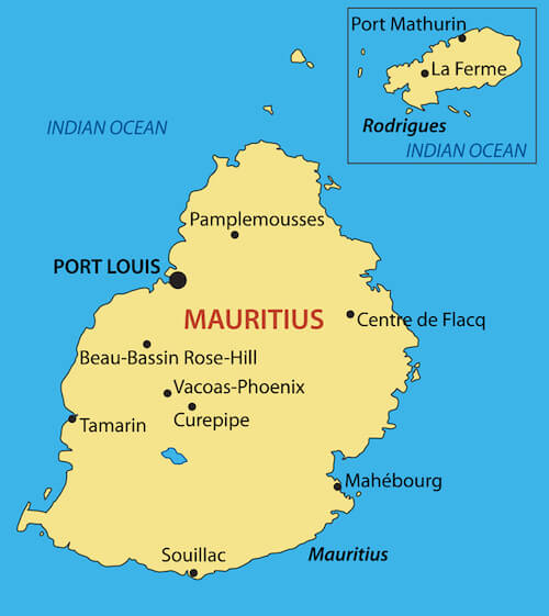 Mauritius map