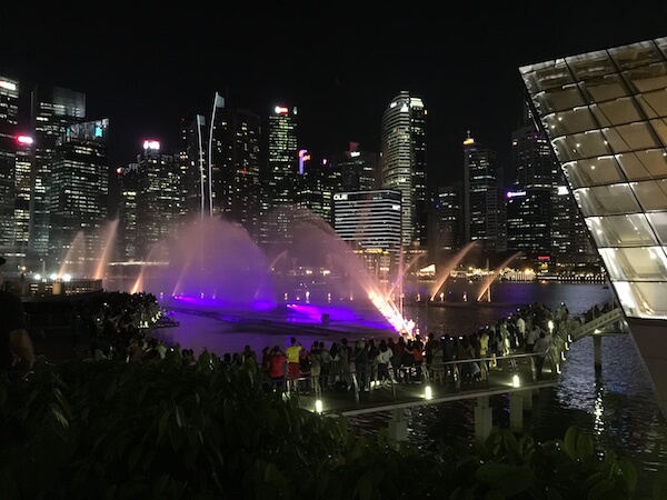 Singapore fountain with lightshow