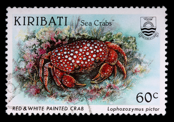 Kiribati stamp with crab kiribati stamp with crab