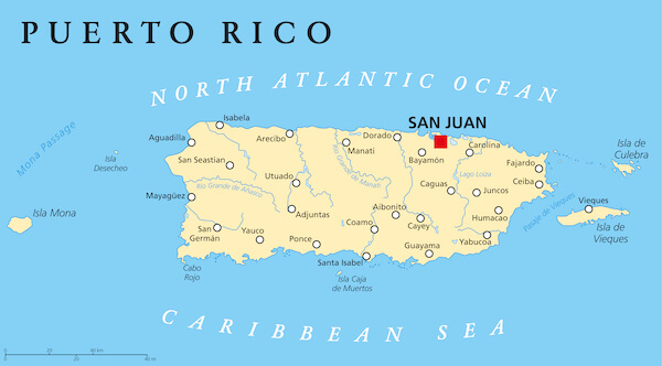 Puerto Rico island map puertoricomap