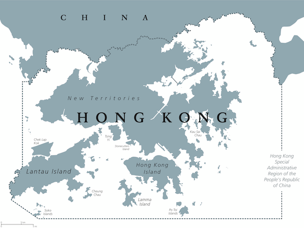 Map of Hong Kong in Asia Hong Kong Map